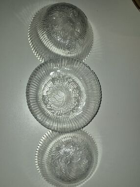 Vintage Arcoroc Canterberry? Ice Cream?  Bowls - Set of 3